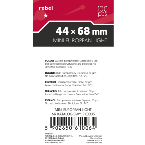 Koszulki na karty Rebel Light Ara...