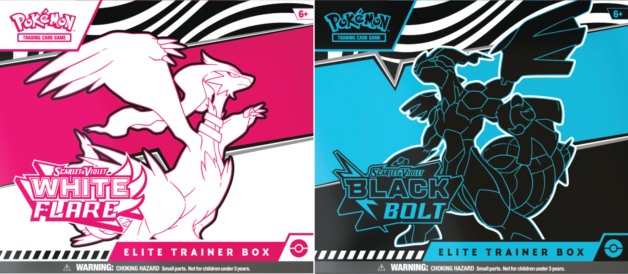 Pokémon TCG: Scarlet & Violet - Black Bolt/White Flare - Elite Trainer Box ZESTAW 2X ETB