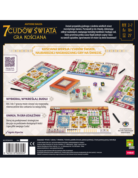 7 Cudów Świata: Gra kościana