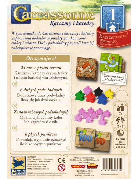 CARCASSONNE PL 3 ED. 1. KARCZMY I KATEDRY