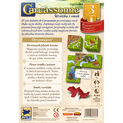 CARCASSONNE PL 3 ED. 3.WRÓŻKA I SMOK
