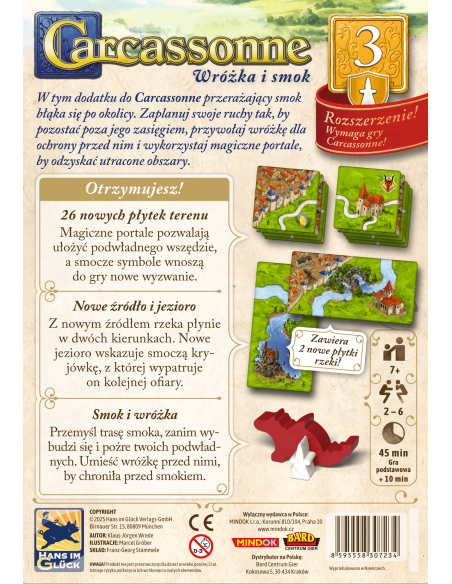 CARCASSONNE PL 3 ED. 3.WRÓŻKA I SMOK