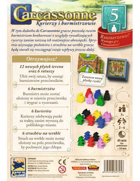 CARCASSONNE PL 3 ED. 5. KURIERZY I BURMISTRZOWIE