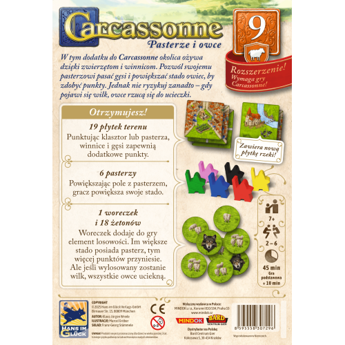 CARCASSONNE PL 3 ED. 9. PASTERZE I OWCE