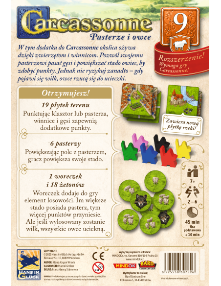 CARCASSONNE PL 3 ED. 9. PASTERZE I OWCE