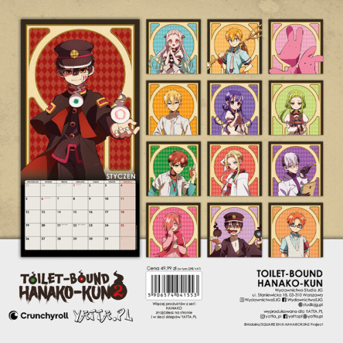Kalendarz ścienny 2026 Hanako