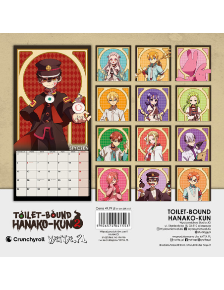 Kalendarz ścienny 2026 Hanako