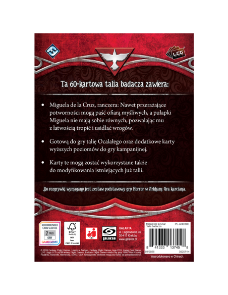 Horror w Arkham LCG: Miguel de la Cruz - talia badacza