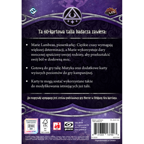 Horror w Arkham LCG: Marie Lambeau -...