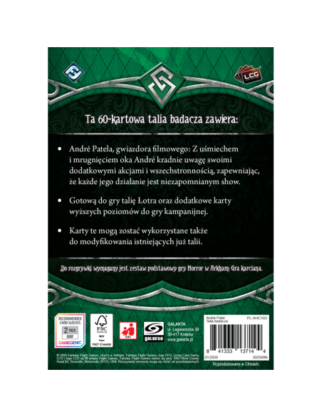 Horror w Arkham LCG: André Patel - talia początkowa