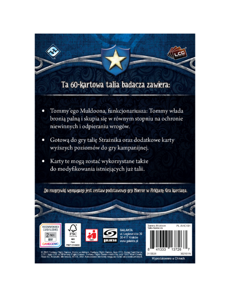 Horror w Arkham LCG: Tommy Muldoon - talia początkowa
