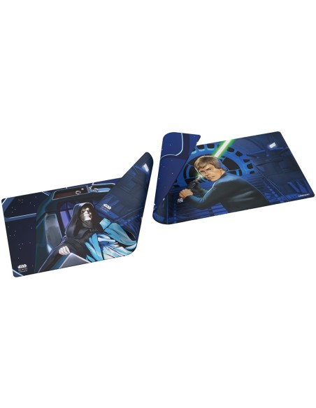 Gamegenic: Star Wars Unlimited - Ashes of the Empire - Double-Sided Game Mat - Jedi Luke Skywalker & Emperor Palpatine